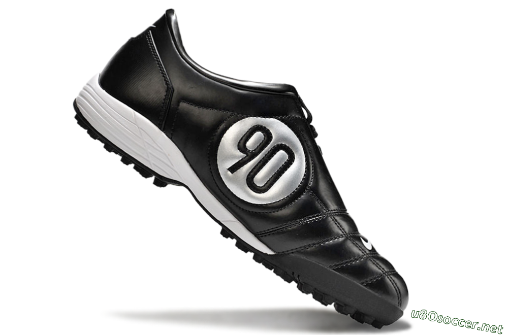 Men's Nike Total 90 II TF Football Shoes - Black/White/Red 4