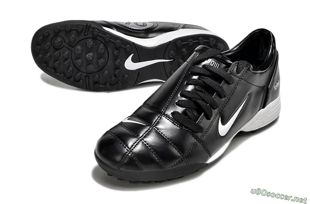 Men's Nike Total 90 II TF Football Shoes - Black/White/Red 3