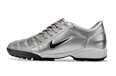 Men's Nike Total 90 II TF Football Shoes - Silver/Black/Red