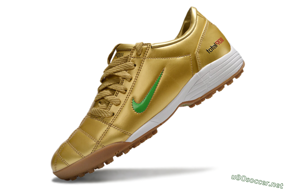 Men's Nike Total 90 II TF Football Shoes - Gold/Green/White 5