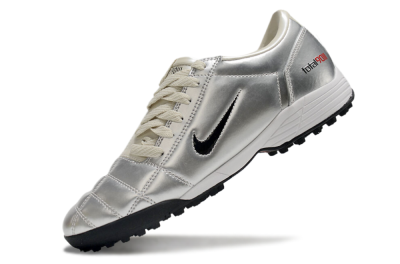 Men's Nike Total 90 II TF Football Shoes - Silver/Green/Red