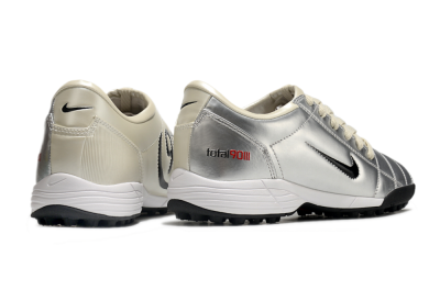 Men's Nike Total 90 II TF Football Shoes - Silver/Green/Red