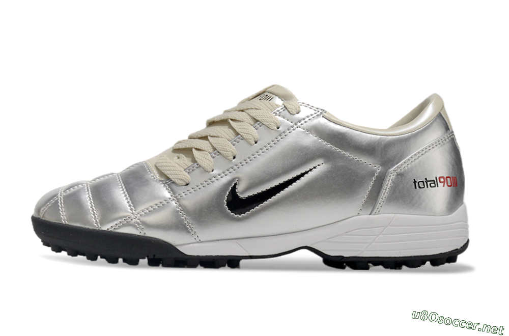 Men's Nike Total 90 II TF Football Shoes - Silver/Green/Red 0
