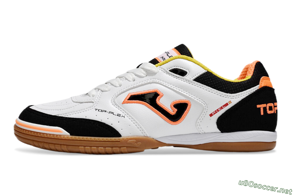 Men's Joma Top Flex IC Football Shoes - White/Black/Orange 0