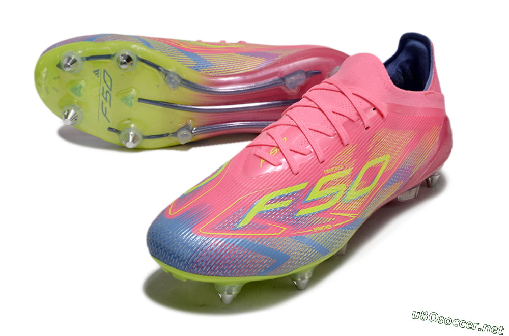 Men's Adidas F50 Elite SG Football Boots - Red/Yellow/Blue 3