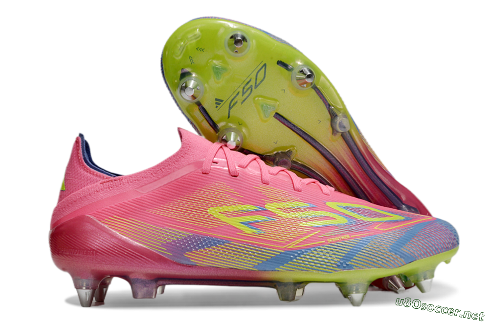 Men's Adidas F50 Elite SG Football Boots - Red/Yellow/Blue 2