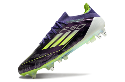 Men's Adidas F50 Elite SG Football Boots - Purple/Yellow/White