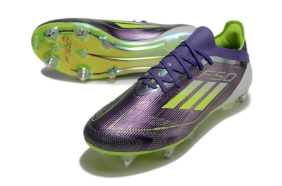 Men's Adidas F50 Elite SG Football Boots - Purple/Yellow/White