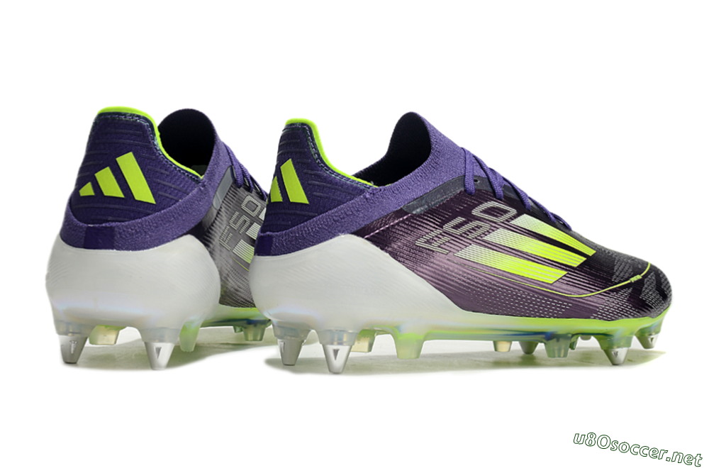 Men's Adidas F50 Elite SG Football Boots - Purple/Yellow/White 6