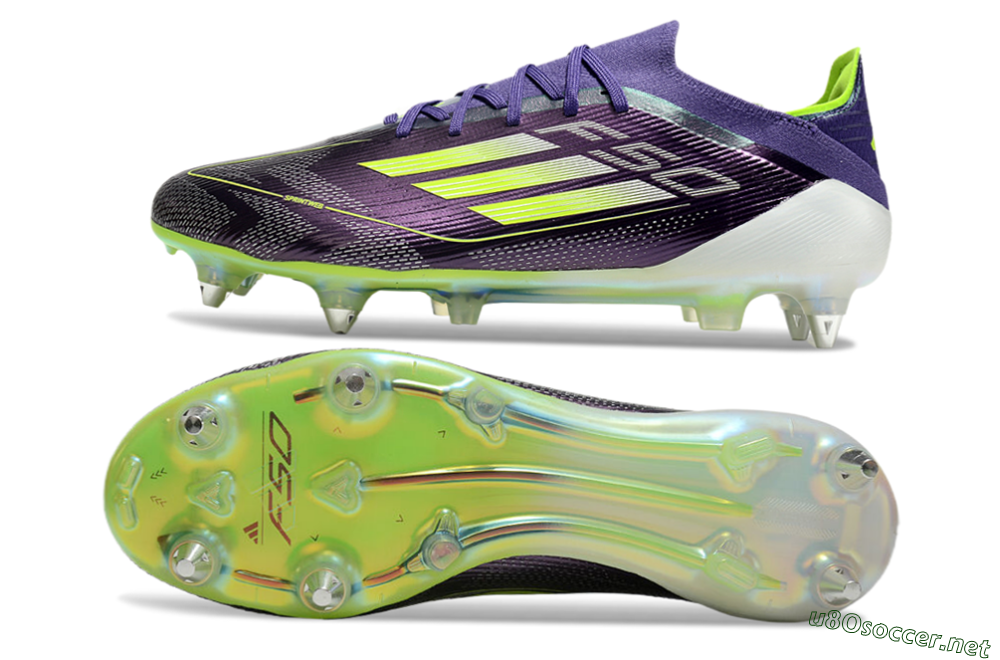 Men's Adidas F50 Elite SG Football Boots - Purple/Yellow/White 1