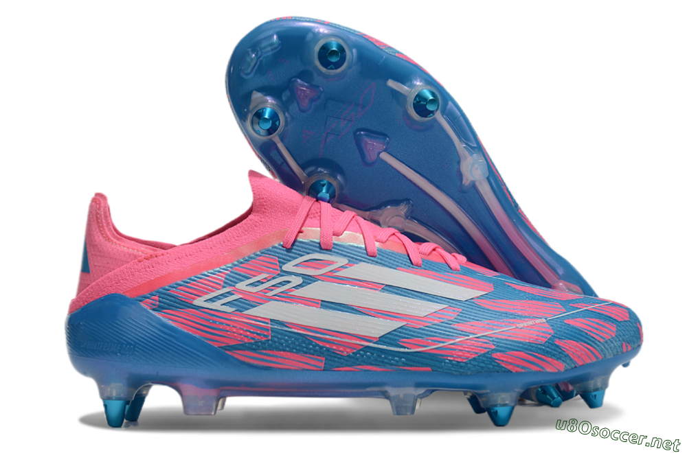 Men's Adidas F50 Elite SG Football Boots - Blue/Pink/White 2