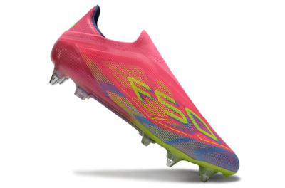 Men's Adidas F50 Elite Laceless SG Football Boots - Red/Yellow/Blue