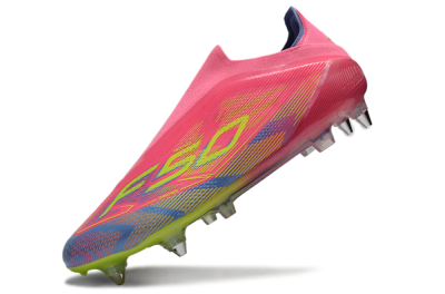 Men's Adidas F50 Elite Laceless SG Football Boots - Red/Yellow/Blue