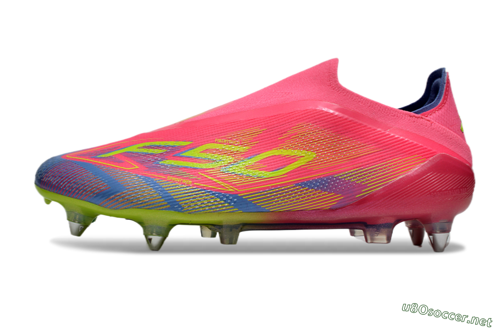 Men's Adidas F50 Elite Laceless SG Football Boots - Red/Yellow/Blue 0