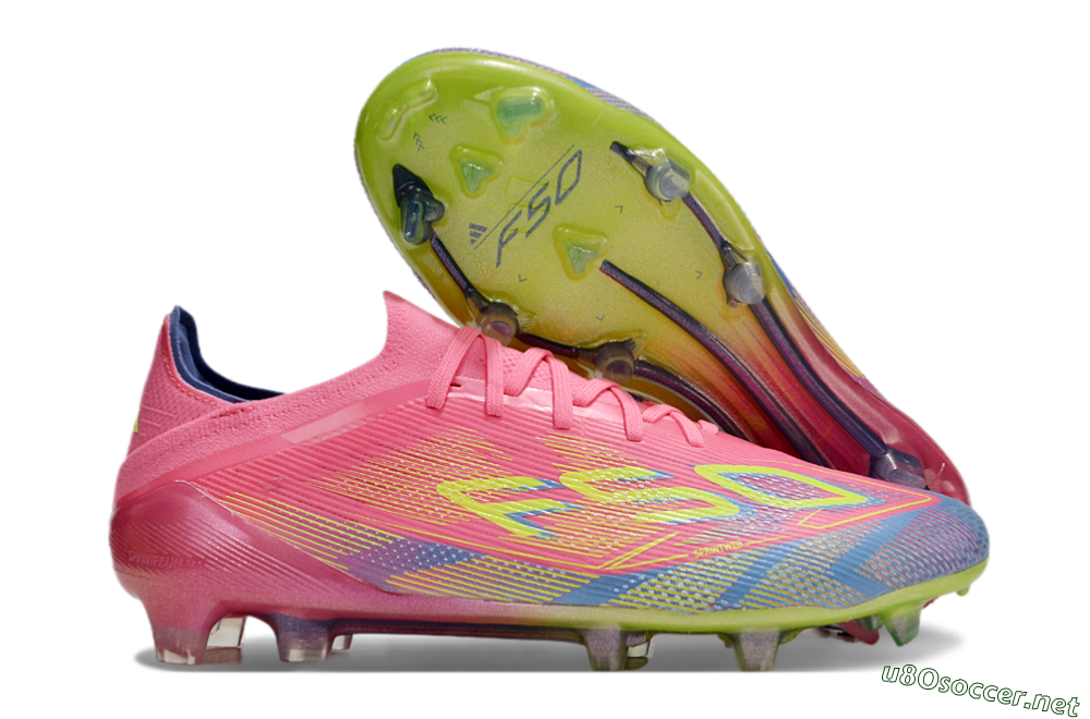 Men's Adidas F50 Elite FG Football Boots - Red/Yellow/Blue 2