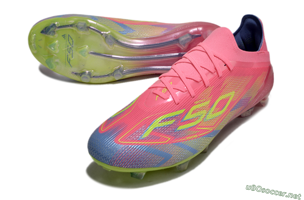 Men's Adidas F50 Elite FG Football Boots - Red/Yellow/Blue 3