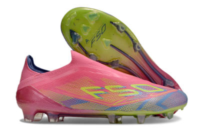 Men's Adidas F50 Elite Laceless FG Football Boots - Red/Yellow/Blue