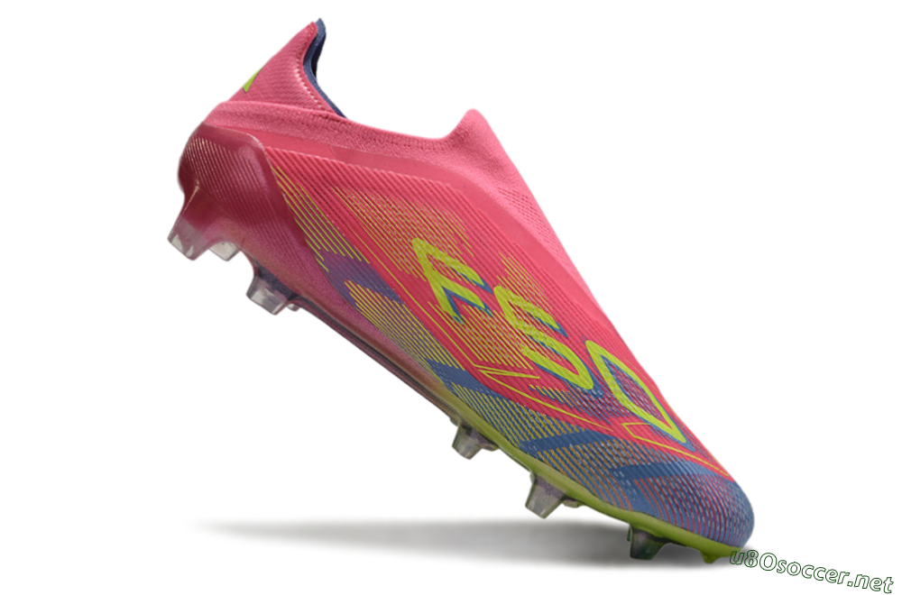Men's Adidas F50 Elite Laceless FG Football Boots - Red/Yellow/Blue 4