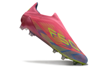 Men's Adidas F50 Elite Laceless FG Football Boots - Red/Yellow/Blue