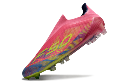 Men's Adidas F50 Elite Laceless FG Football Boots - Red/Yellow/Blue