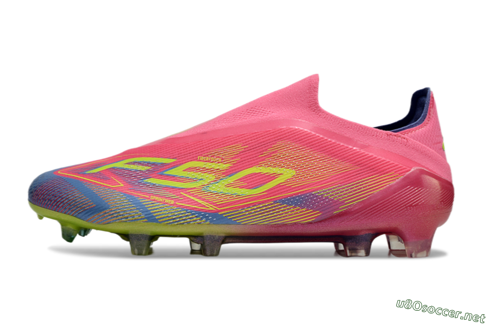Men's Adidas F50 Elite Laceless FG Football Boots - Red/Yellow/Blue 0