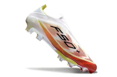 Men's Adidas F50+ Lightstrike Elite Laceless FG Football Boots - Red/White/Yellow