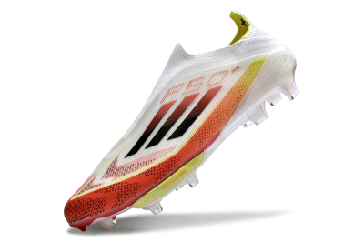 Men's Adidas F50+ Lightstrike Elite Laceless FG Football Boots - Red/White/Yellow
