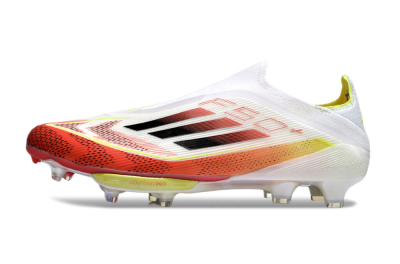 Men's Adidas F50+ Lightstrike Elite Laceless FG Football Boots - Red/White/Yellow