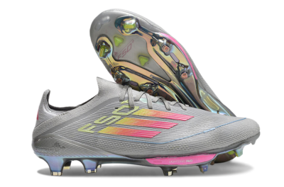 Men's Adidas F50+ Lightstrike Elite FG Football Boots - Grey/Pink/Yellow
