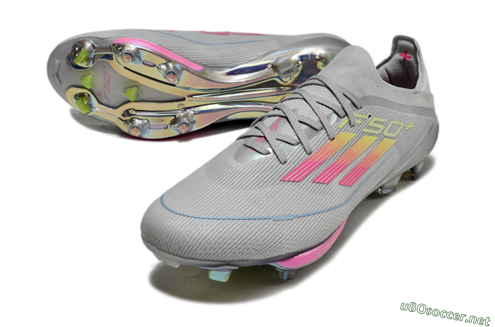 Men's Adidas F50+ Lightstrike Elite FG Football Boots - Grey/Pink/Yellow 3