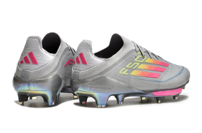 Men's Adidas F50+ Lightstrike Elite FG Football Boots - Grey/Pink/Yellow