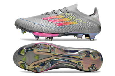 Men's Adidas F50+ Lightstrike Elite FG Football Boots - Grey/Pink/Yellow