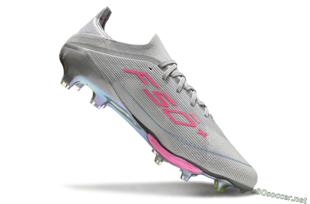 Men's Adidas F50+ Lightstrike Elite FG Football Boots - Grey/Pink/Yellow 4