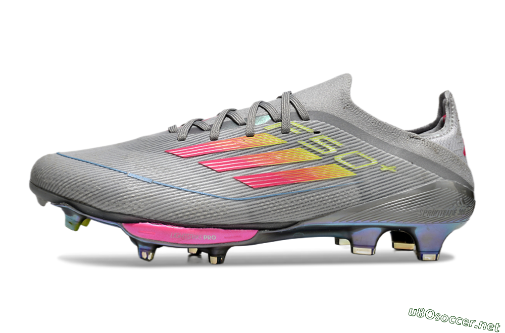 Men's Adidas F50+ Lightstrike Elite FG Football Boots - Grey/Pink/Yellow 0