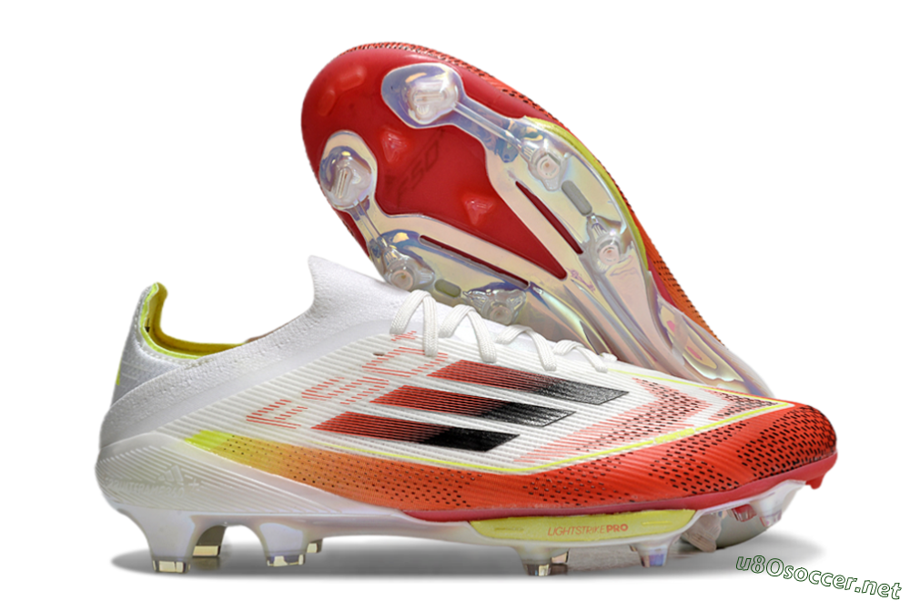 Men's Adidas F50+ Lightstrike Elite FG Football Boots - Red/White/Yellow 2