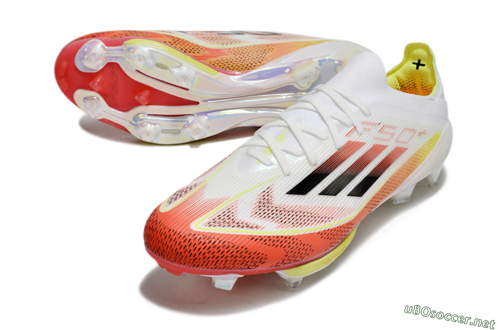 Men's Adidas F50+ Lightstrike Elite FG Football Boots - Red/White/Yellow 3