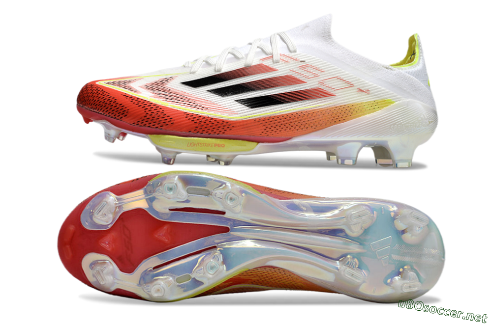 Men's Adidas F50+ Lightstrike Elite FG Football Boots - Red/White/Yellow 1