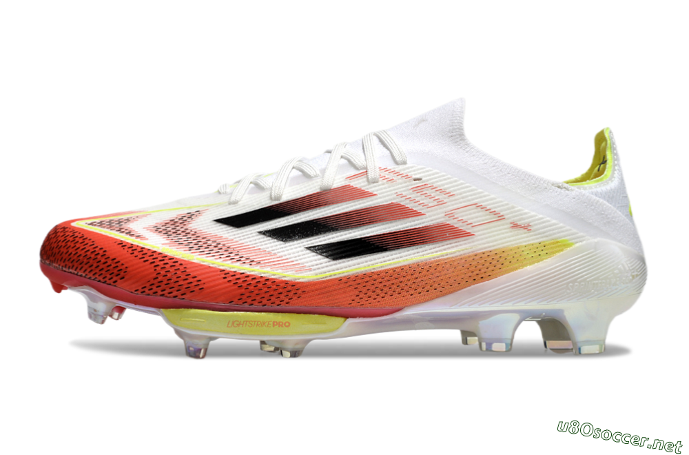 Men's Adidas F50+ Lightstrike Elite FG Football Boots - Red/White/Yellow 0