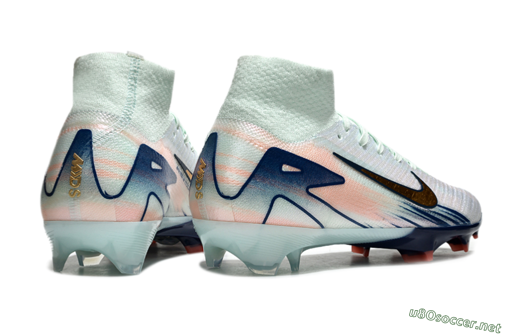Unisex Nike Air Zoom Mercurial Superfly 10 Elite FG Football Boots - White/Pink/Blue 6