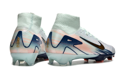Unisex Nike Air Zoom Mercurial Superfly 10 Elite FG Football Boots - White/Pink/Blue
