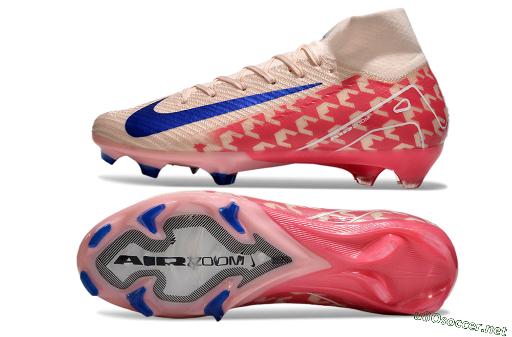 Unisex Nike Air Zoom Mercurial Superfly 10 Elite FG Football Boots - Pink/Blue/Red 1