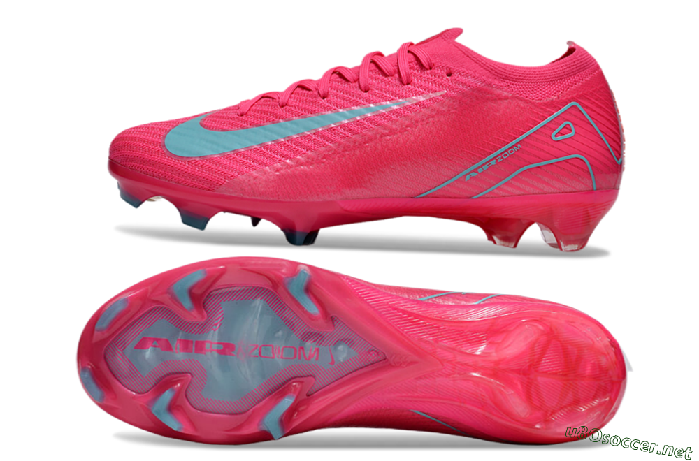 Unisex Nike Air Zoom Mercurial Vapor 16 Elite FG Football Boots - Red/Jade/White 1