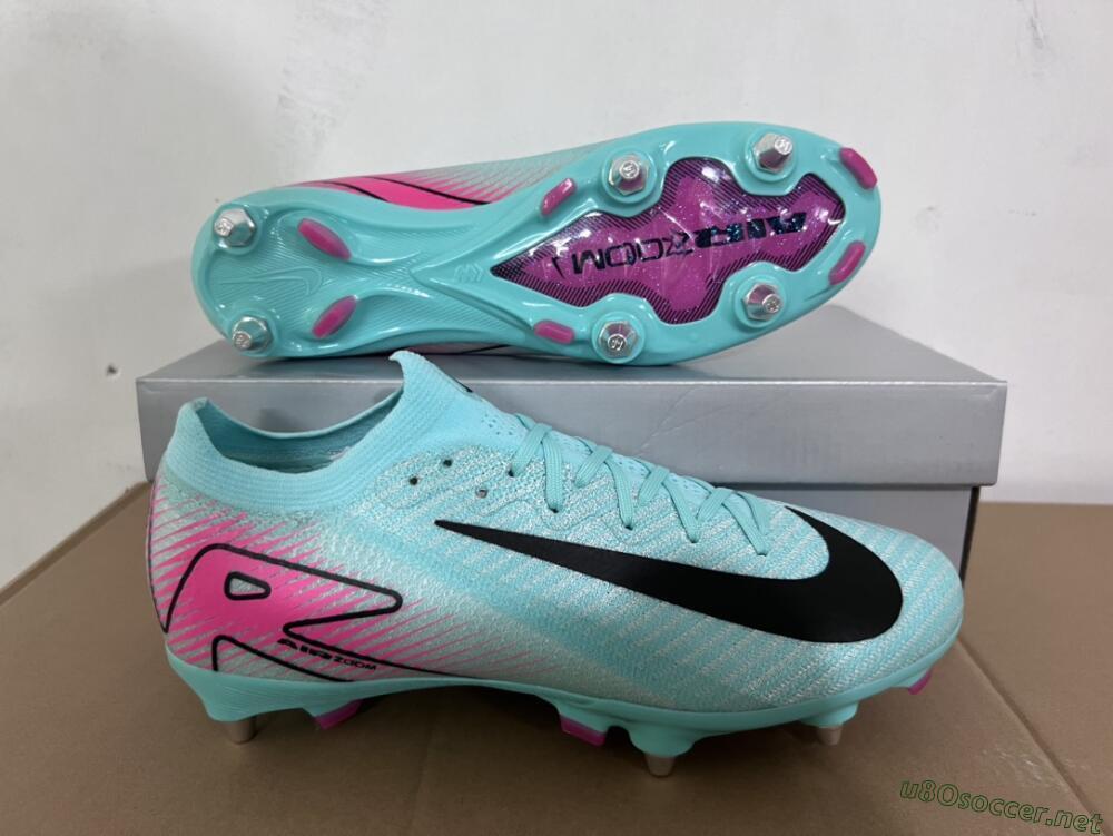 Men's Nike Air Zoom Mercurial Vapor 16 Elite SG Football Boots - Jade/Black/Pink