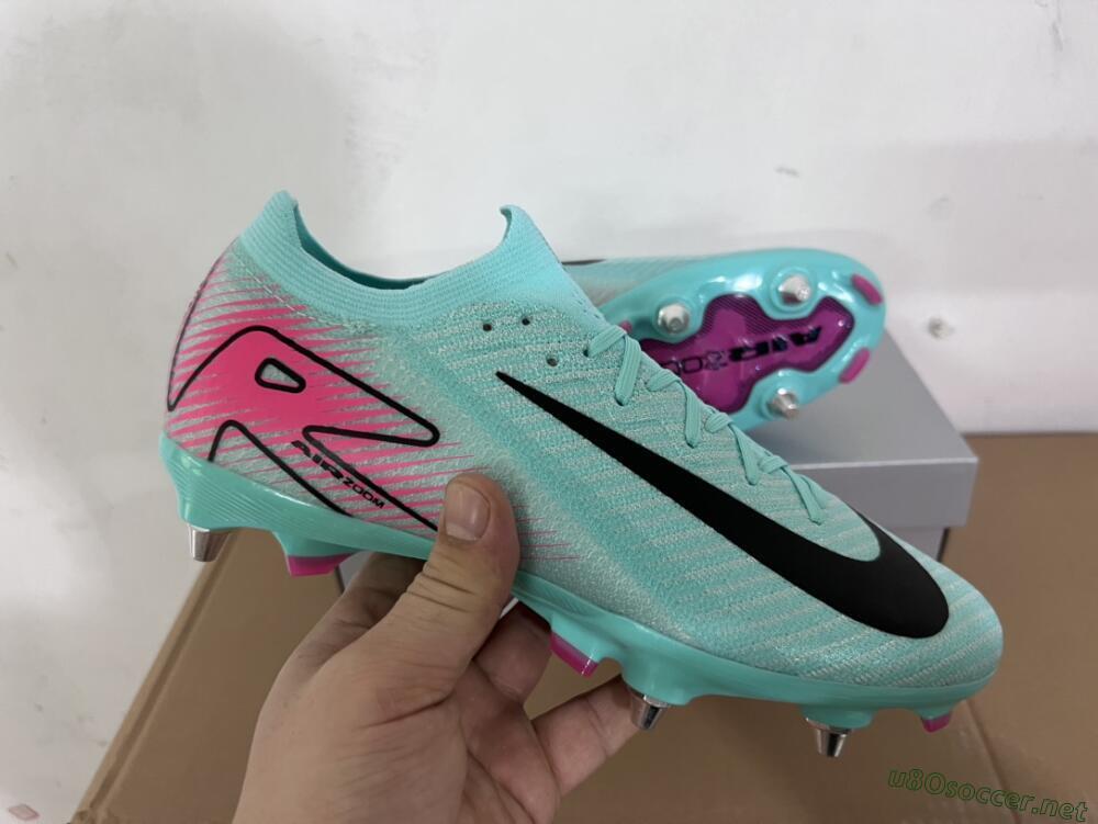 Men's Nike Air Zoom Mercurial Vapor 16 Elite SG Football Boots - Jade/Black/Pink