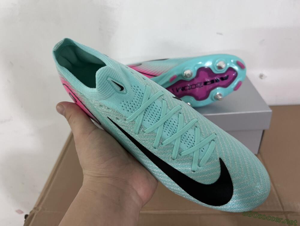 Men's Nike Air Zoom Mercurial Vapor 16 Elite SG Football Boots - Jade/Black/Pink
