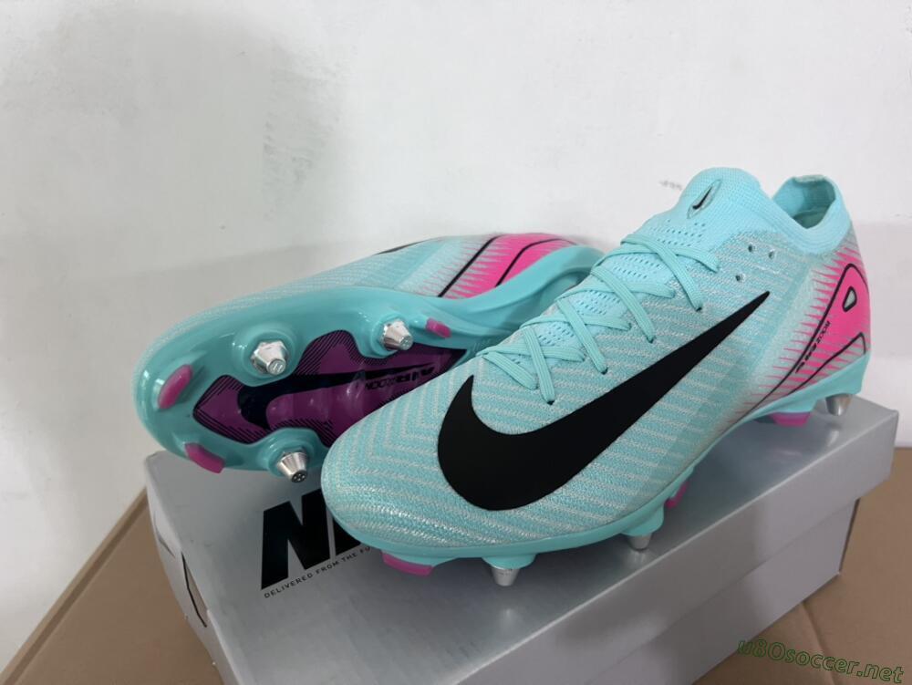 Men's Nike Air Zoom Mercurial Vapor 16 Elite SG Football Boots - Jade/Black/Pink