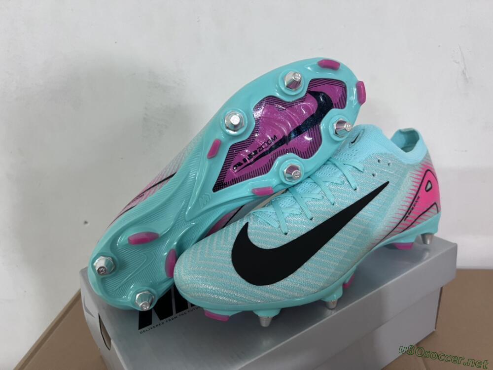 Men's Nike Air Zoom Mercurial Vapor 16 Elite SG Football Boots - Jade/Black/Pink