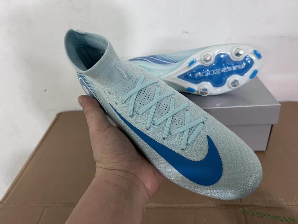 Men's Nike Air Zoom Mercurial Superfly 10 Elite SG Football Boots - Jade/Blue/White