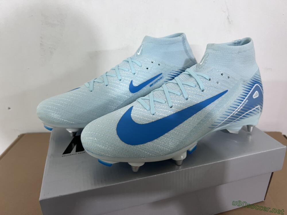 Men's Nike Air Zoom Mercurial Superfly 10 Elite SG Football Boots - Jade/Blue/White