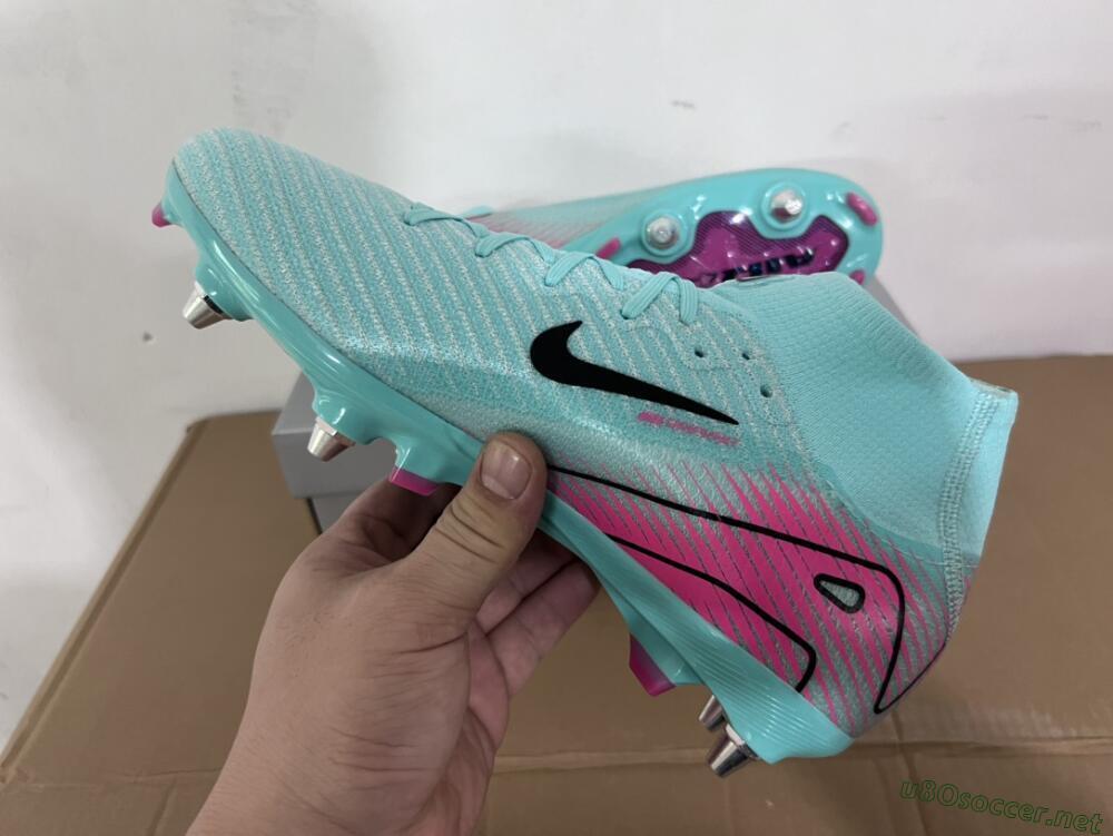 Men's Nike Air Zoom Mercurial Superfly 10 Elite SG Football Boots - Jade/Black/Pink